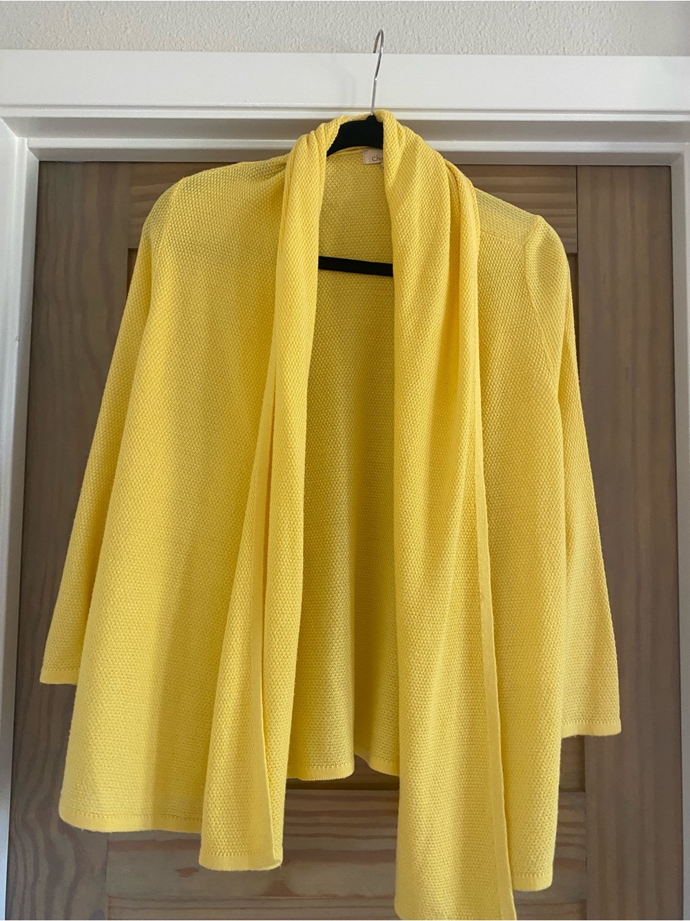 Choices Bright Yellow Open-Front Women's Cardigan